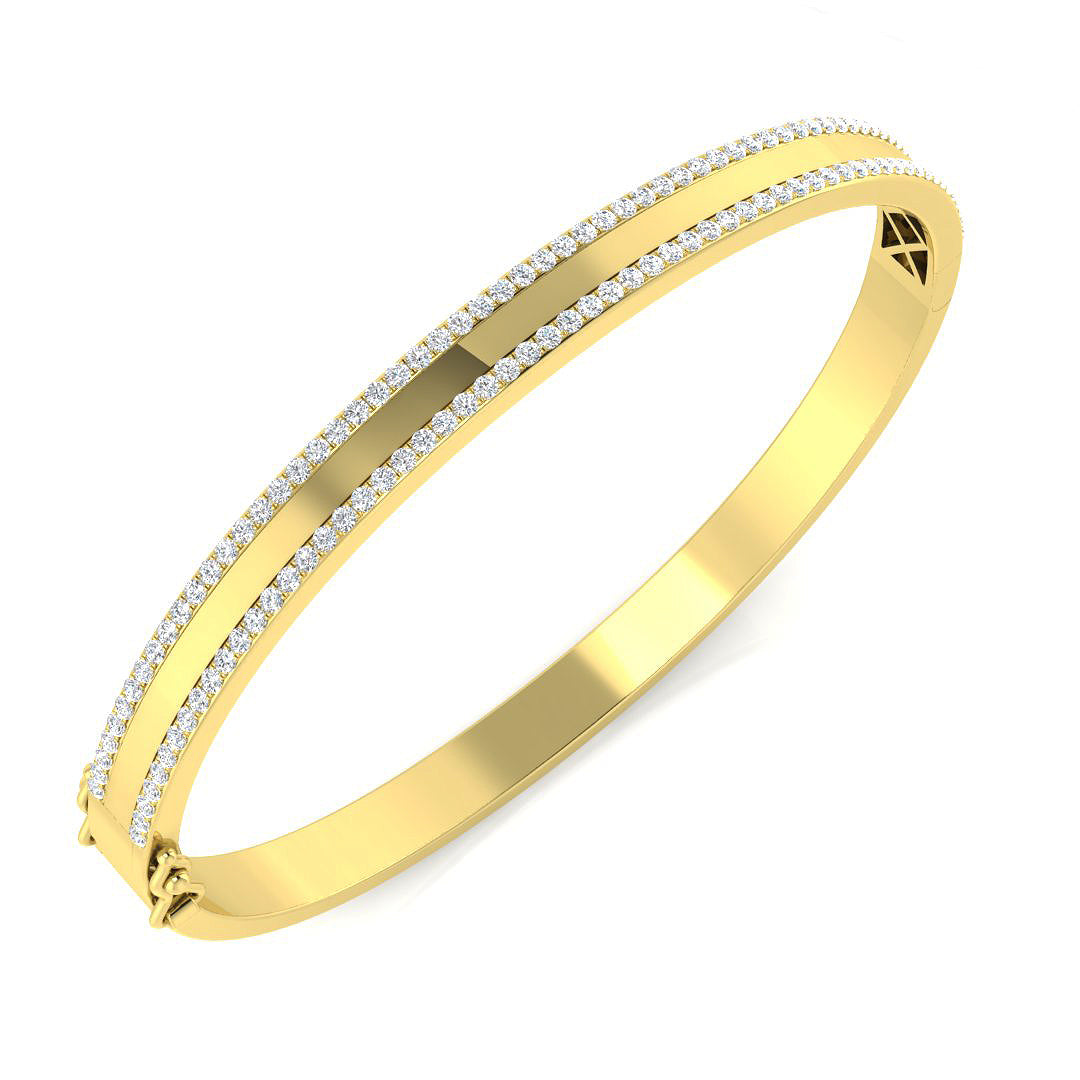 Round Diamond Bangle