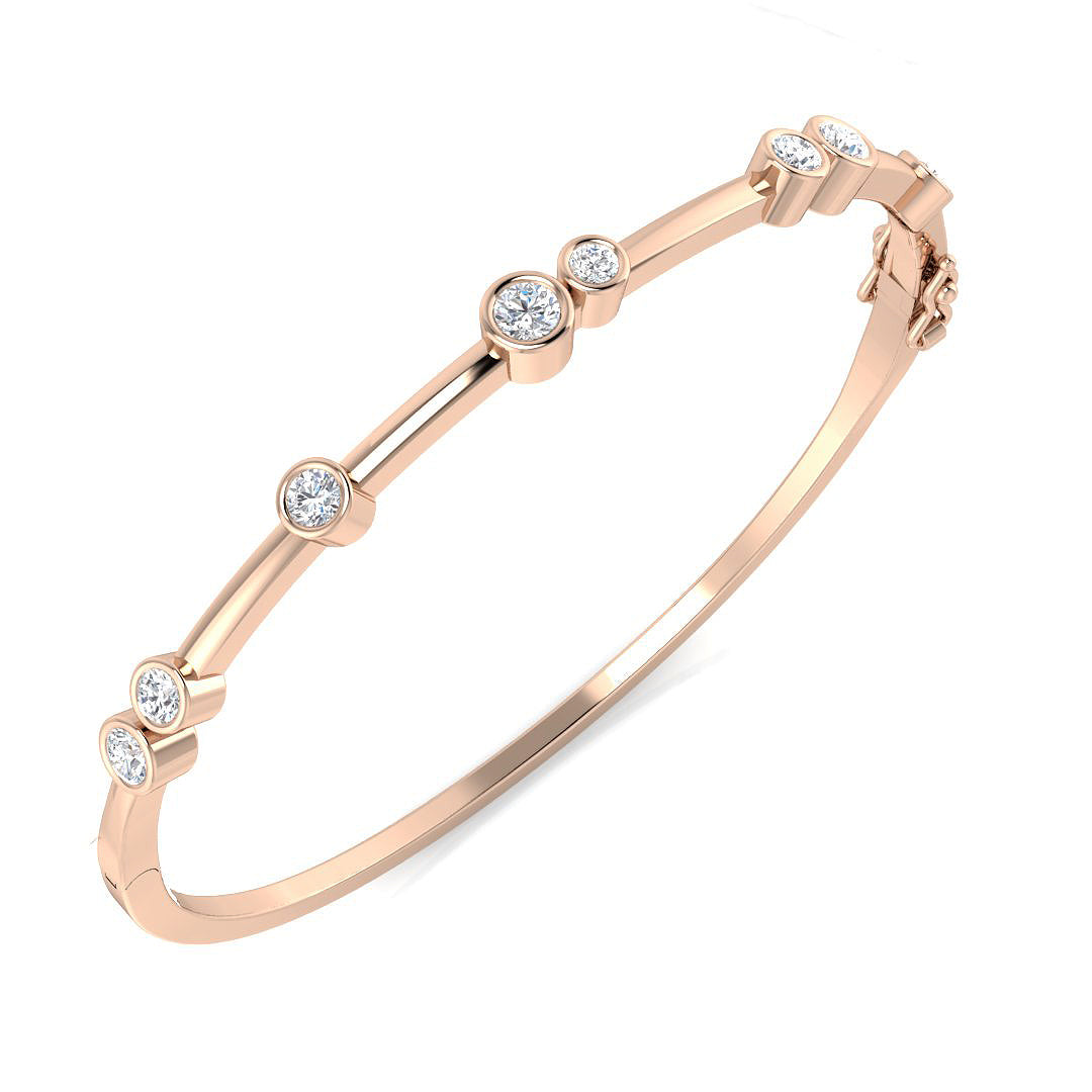 Round Diamond Bangle