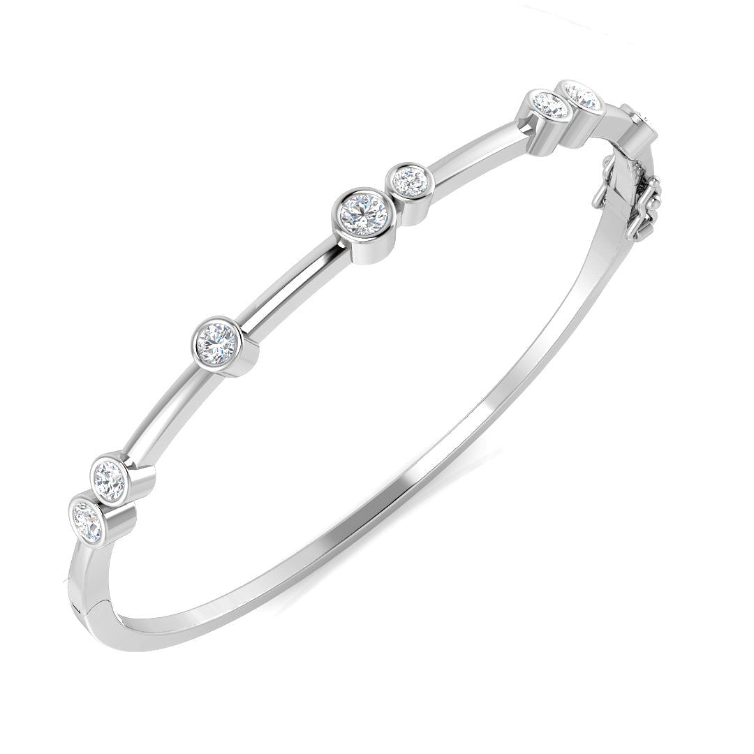 Round Diamond Bangle