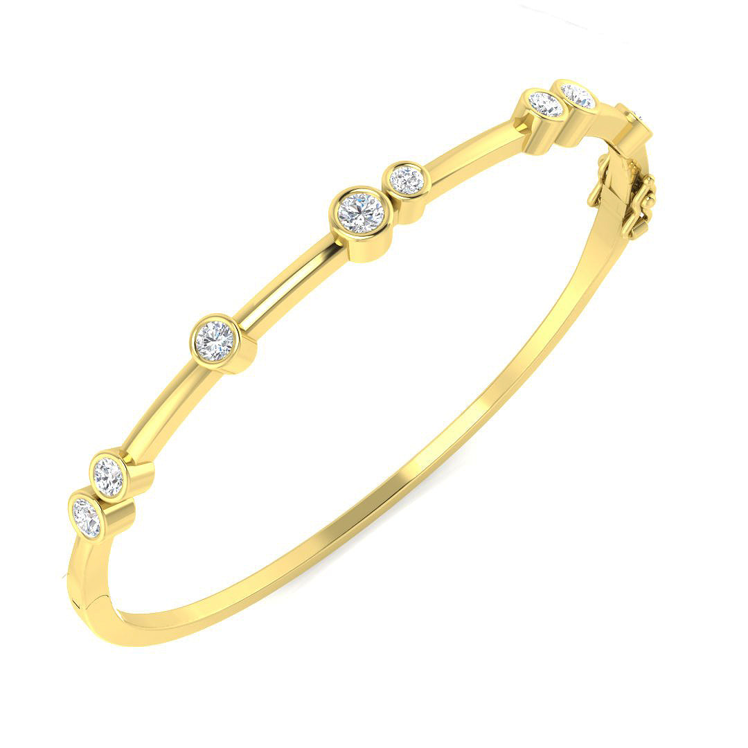 Round Diamond Bangle
