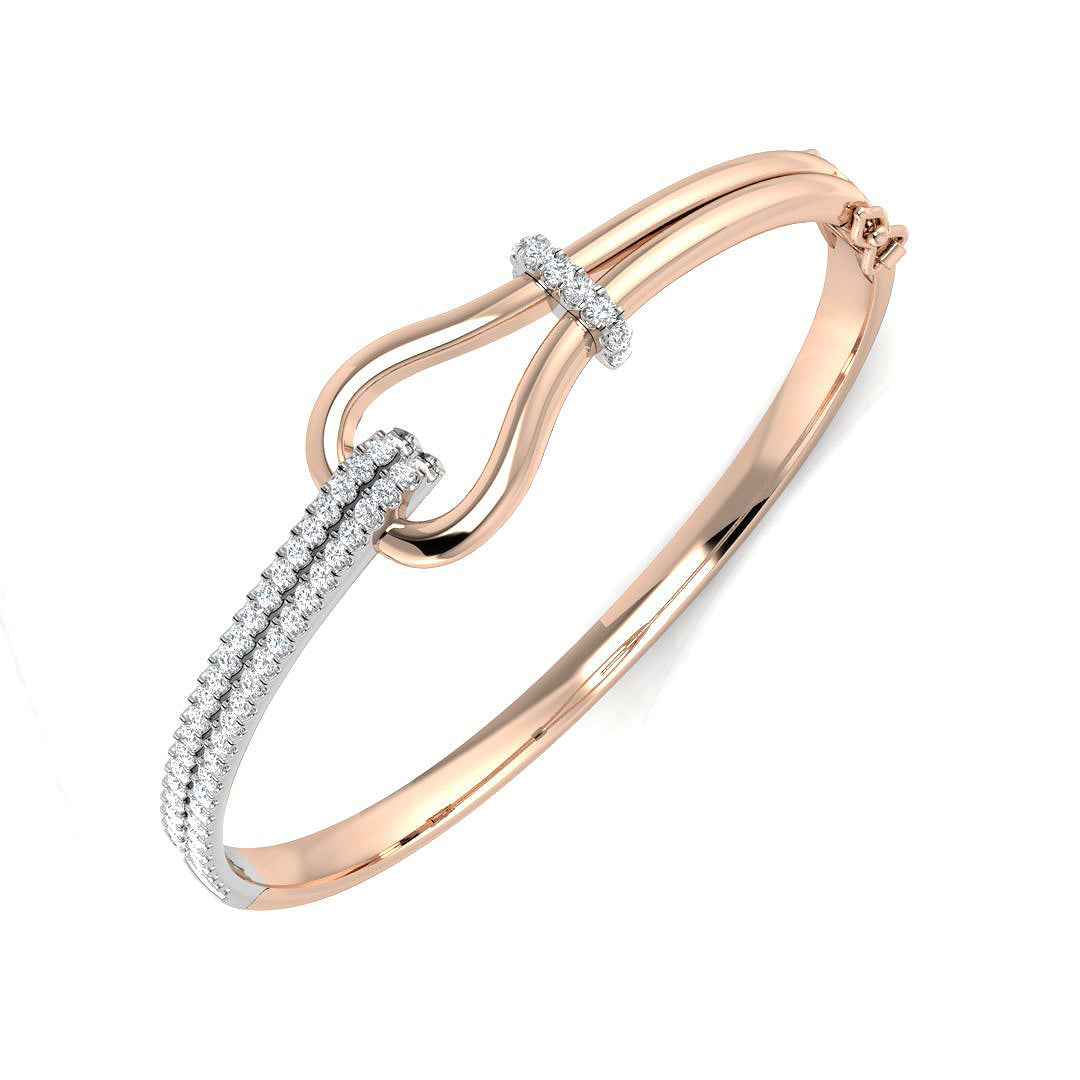 Round Diamond Bangle