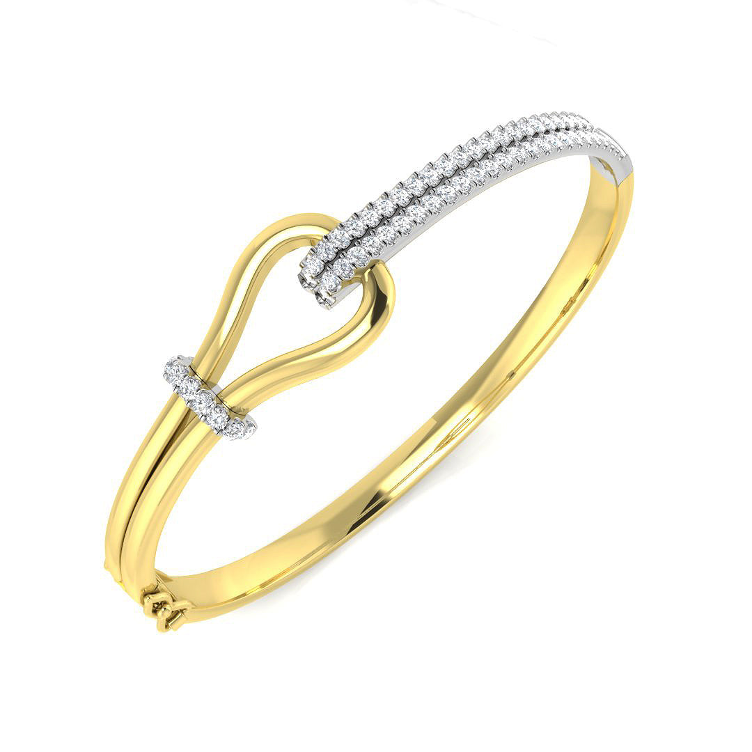 Round Diamond Bangle