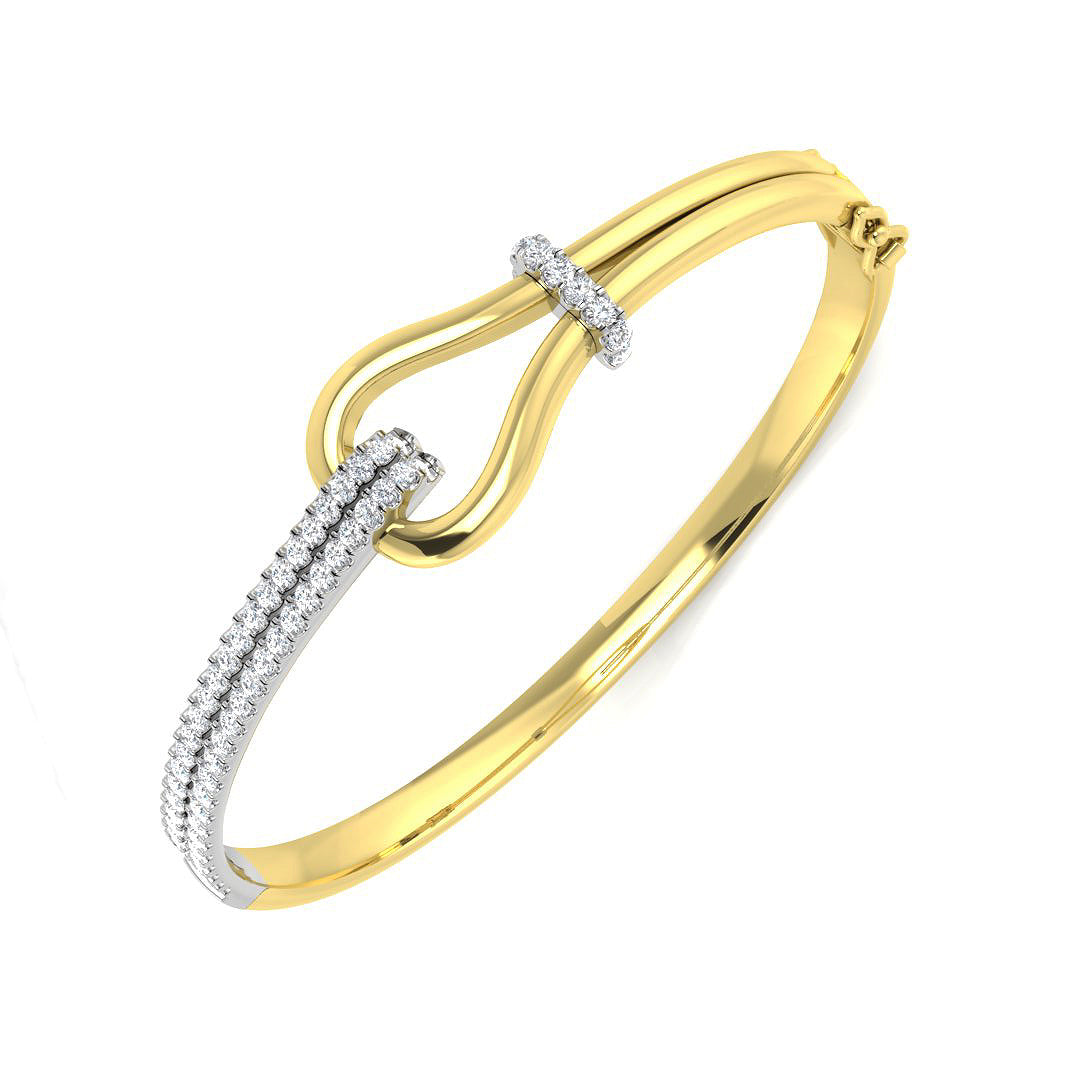 Round Diamond Bangle