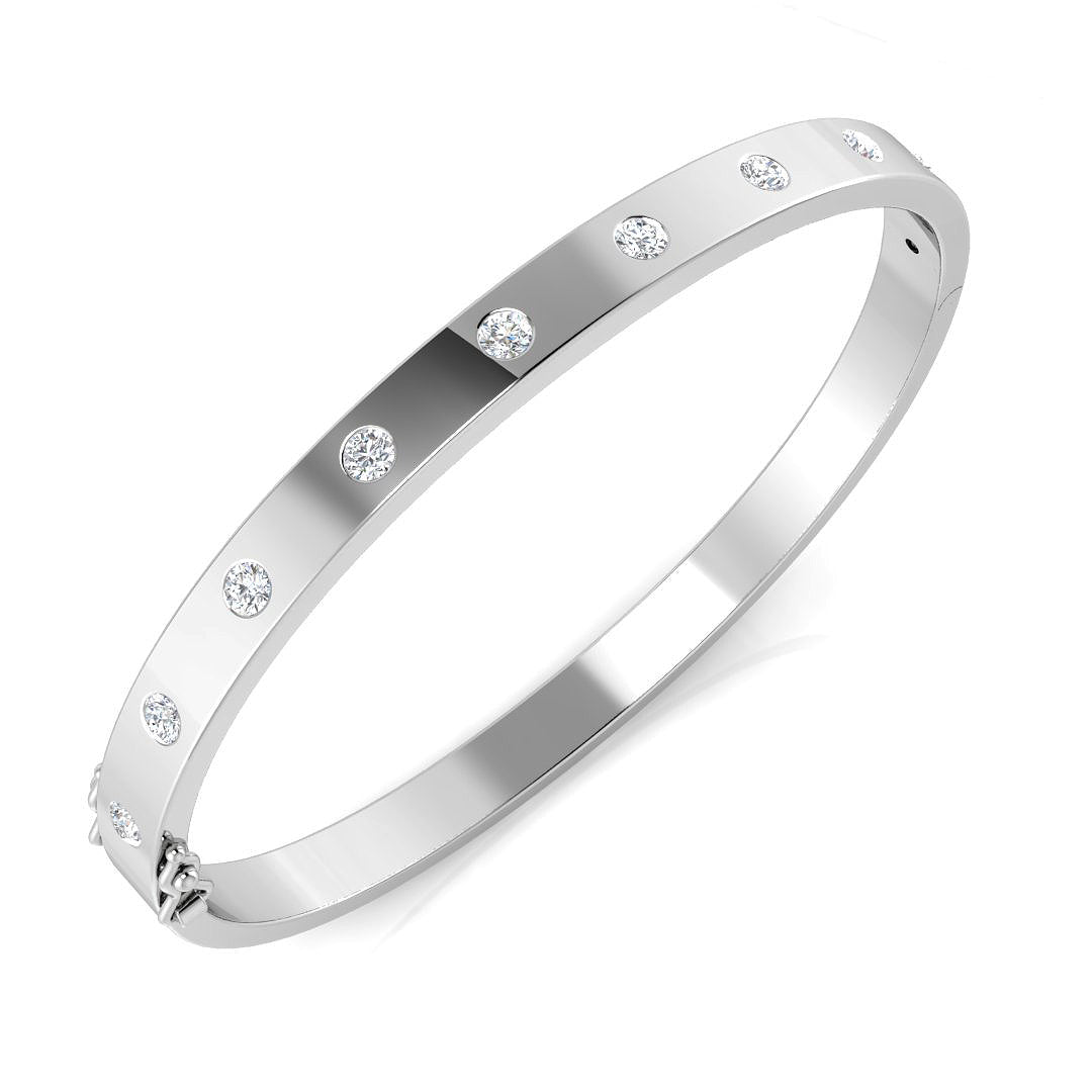 Round Diamond Bangle