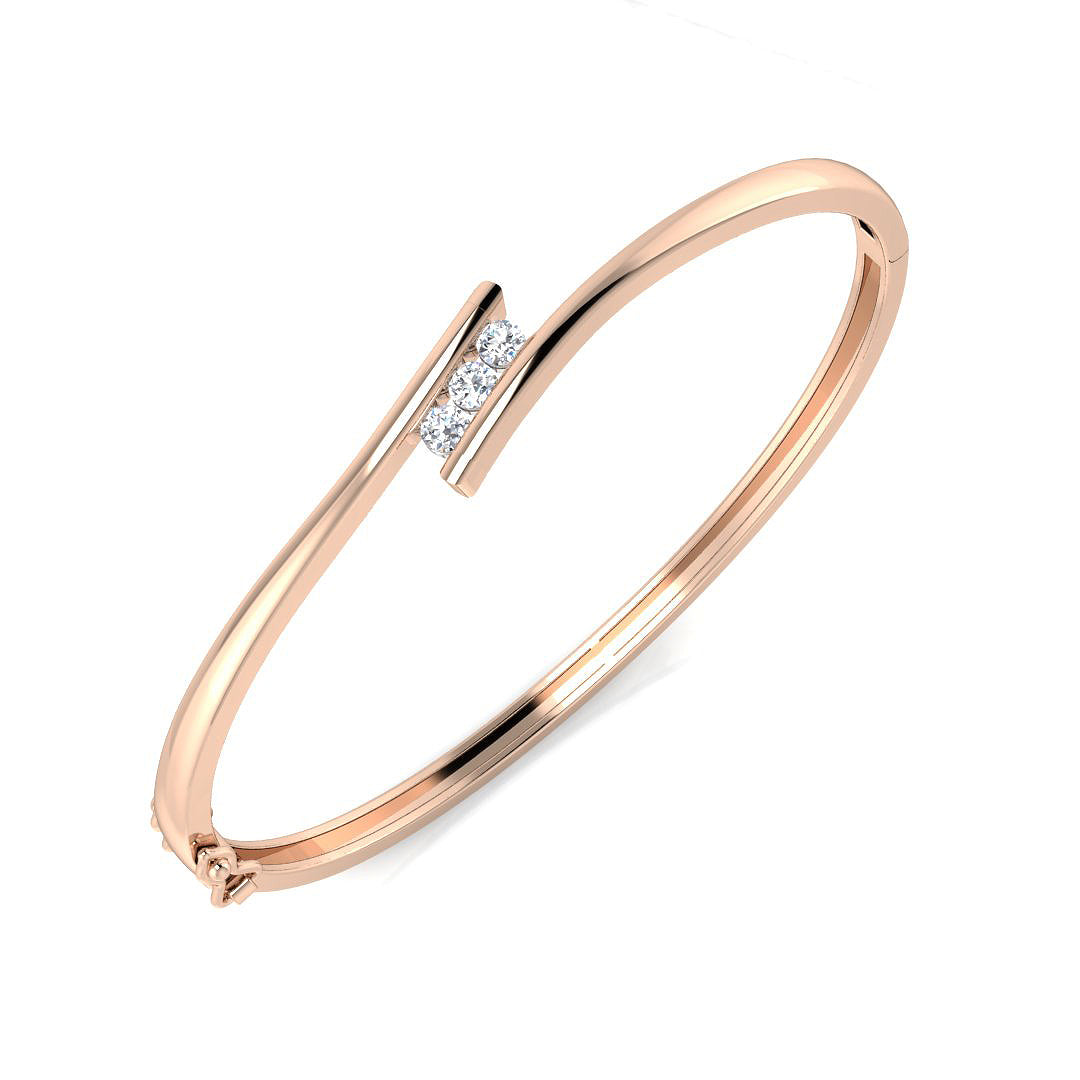 Round Diamond Bangle