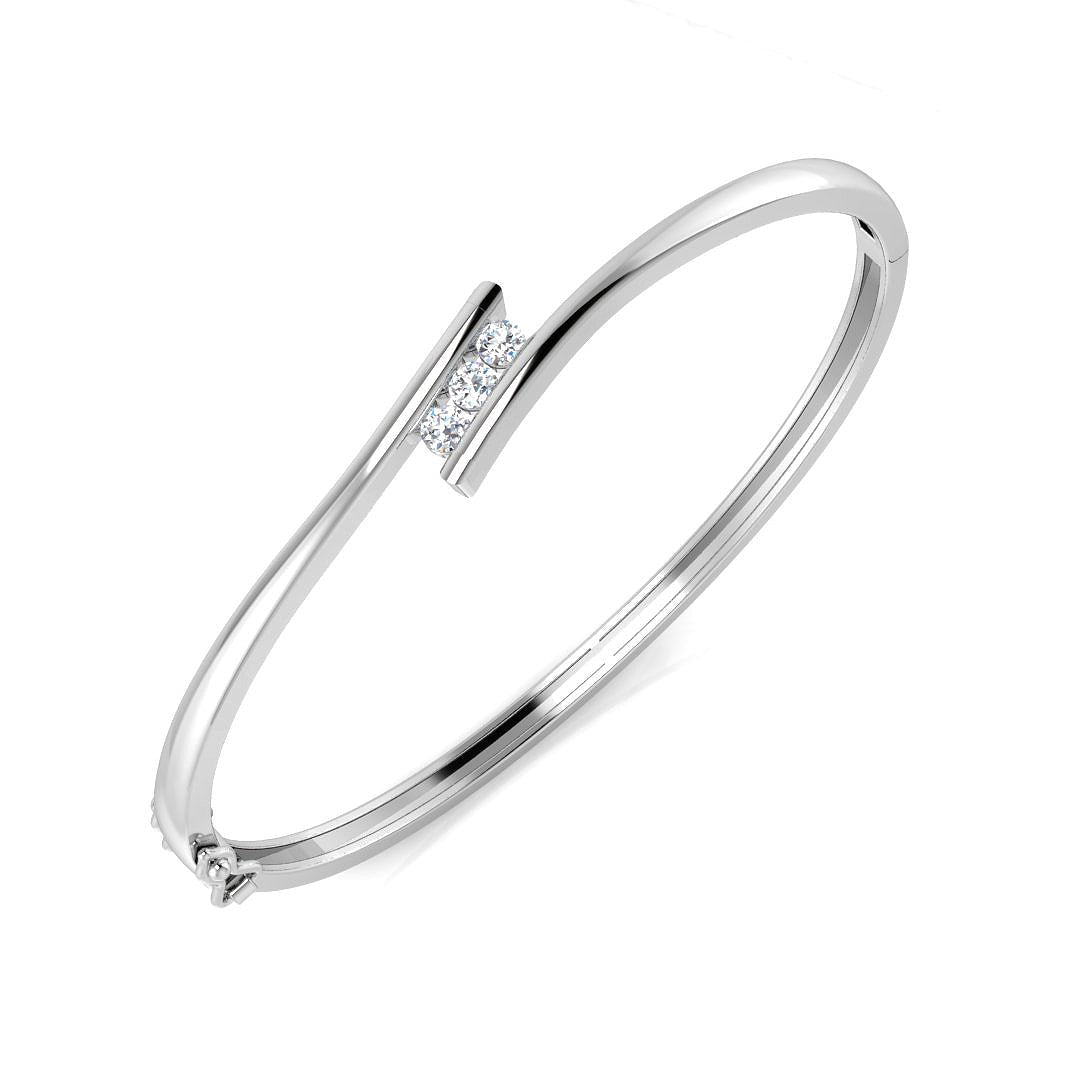 Round Diamond Bangle