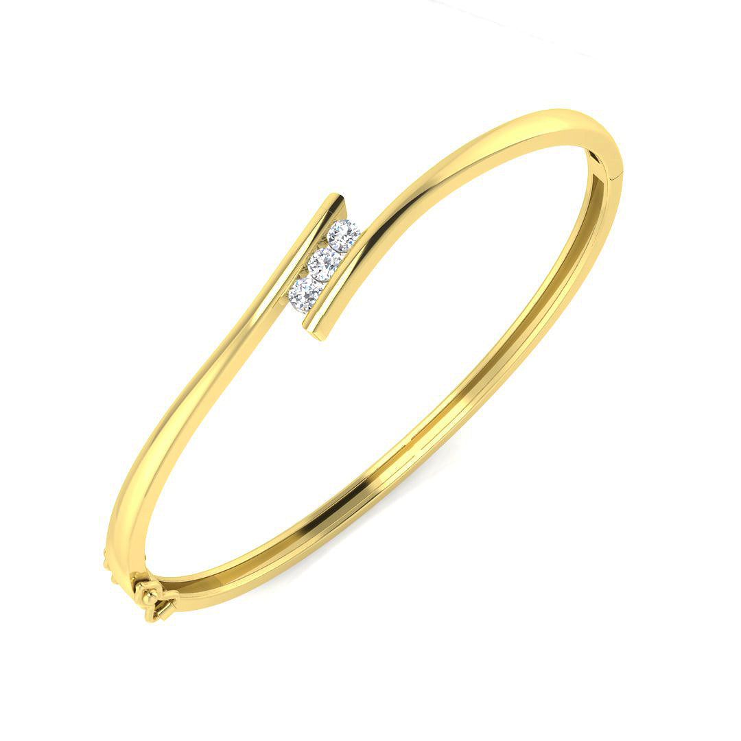 Round Diamond Bangle