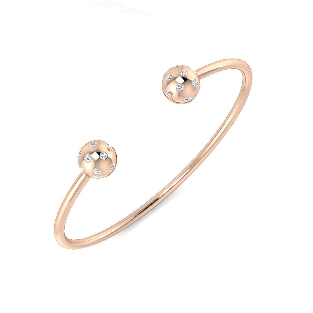 Round Diamond Bangle