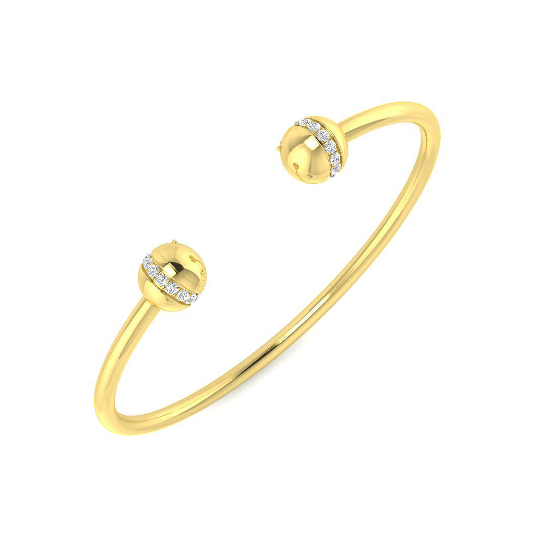 Round Diamond Bangle