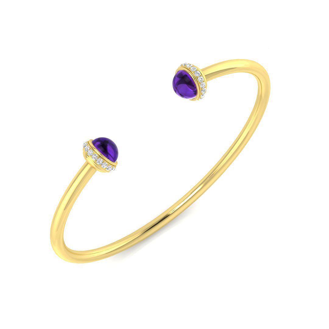 Cabochon Gemstone Bangle
