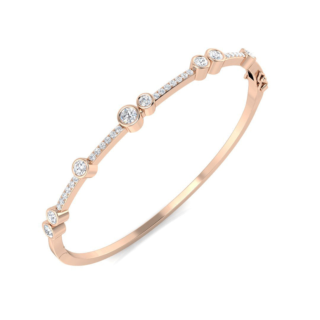 Round Diamond Bangle