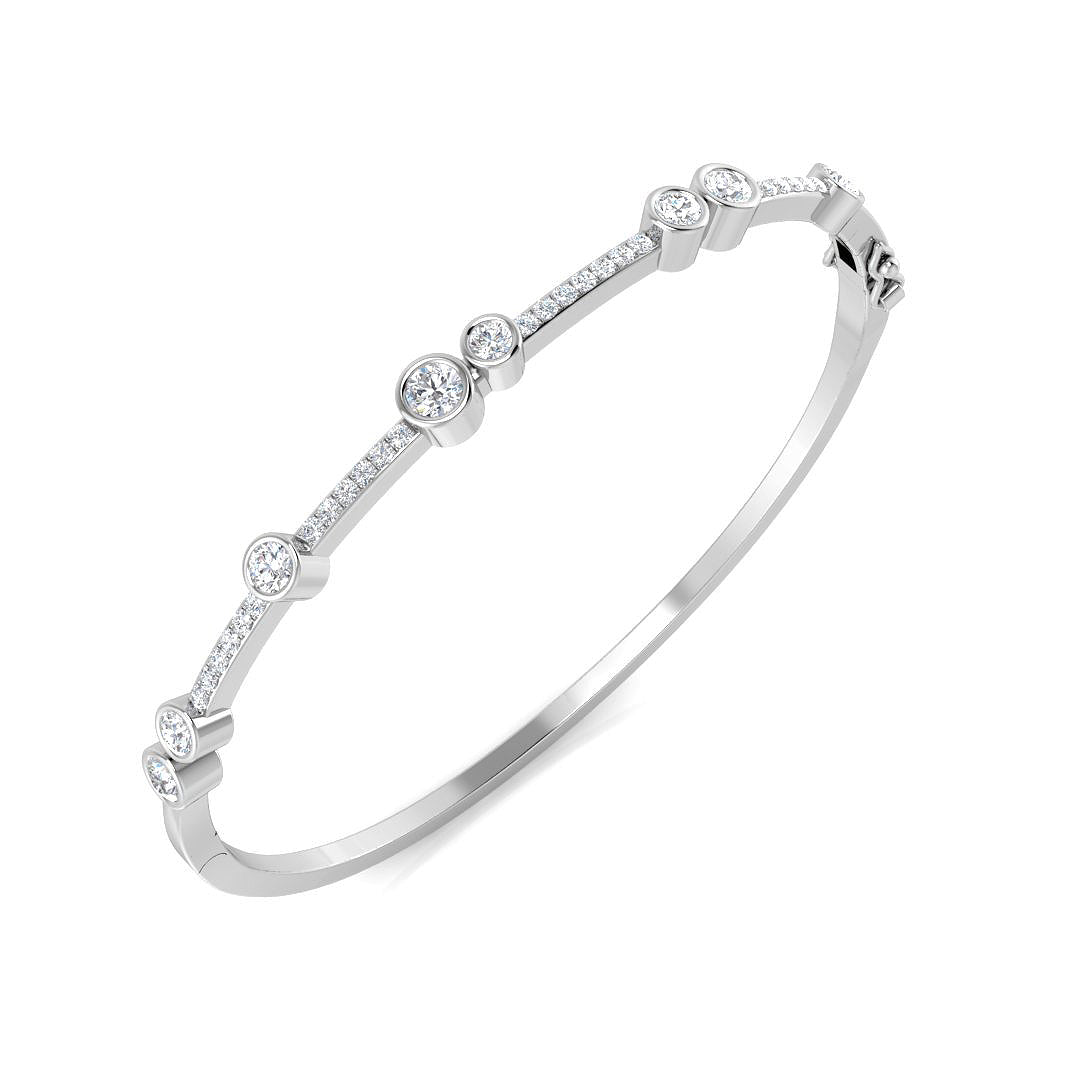 Round Diamond Bangle
