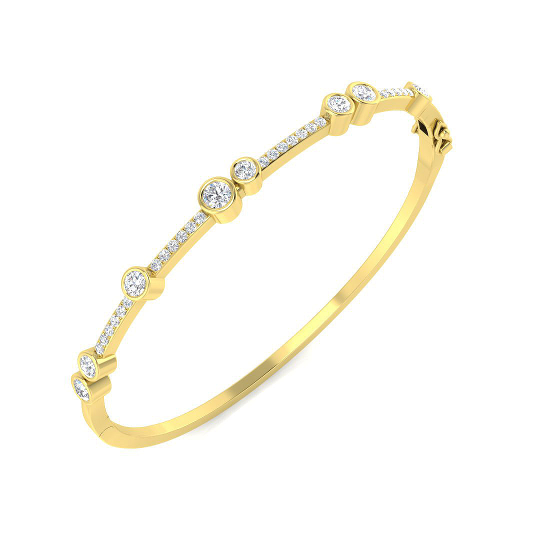 Round Diamond Bangle