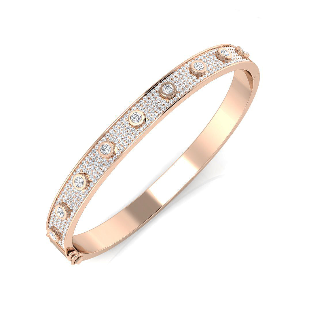 Round Diamond Bangle