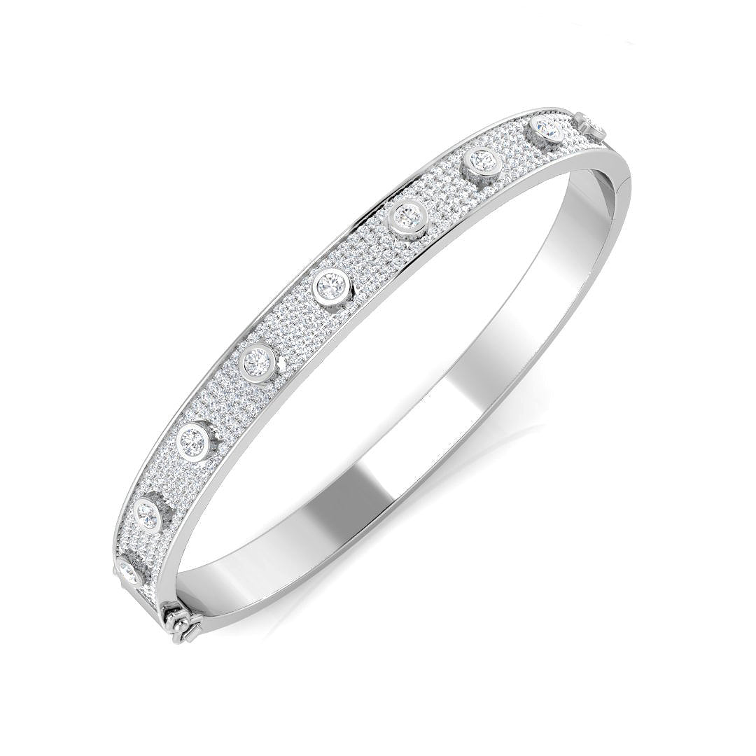 Round Diamond Bangle