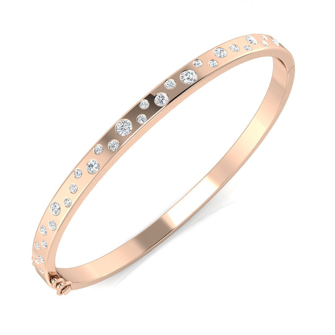 Round Diamond Bangle