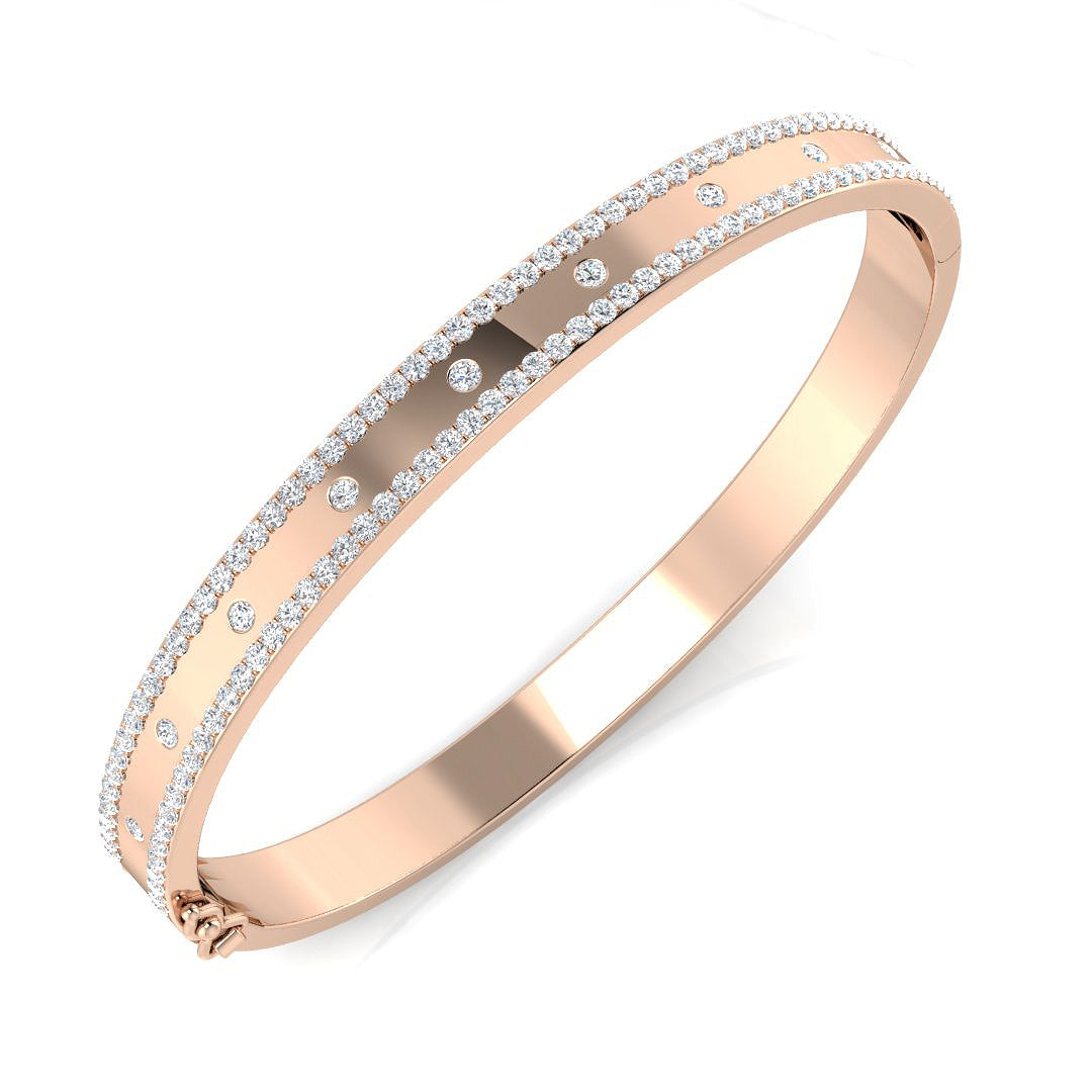 Round Diamond Bangle