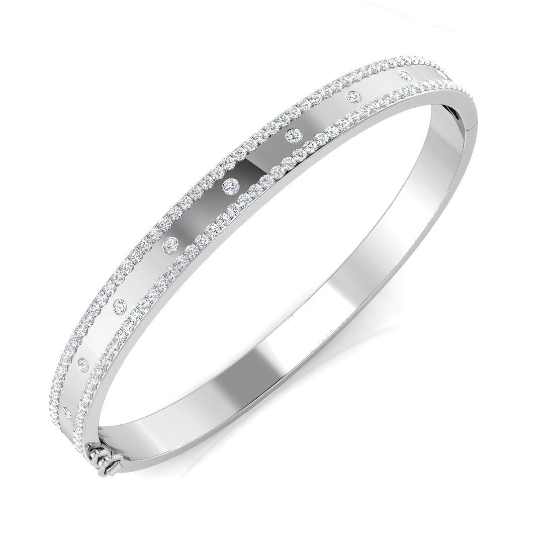 Round Diamond Bangle