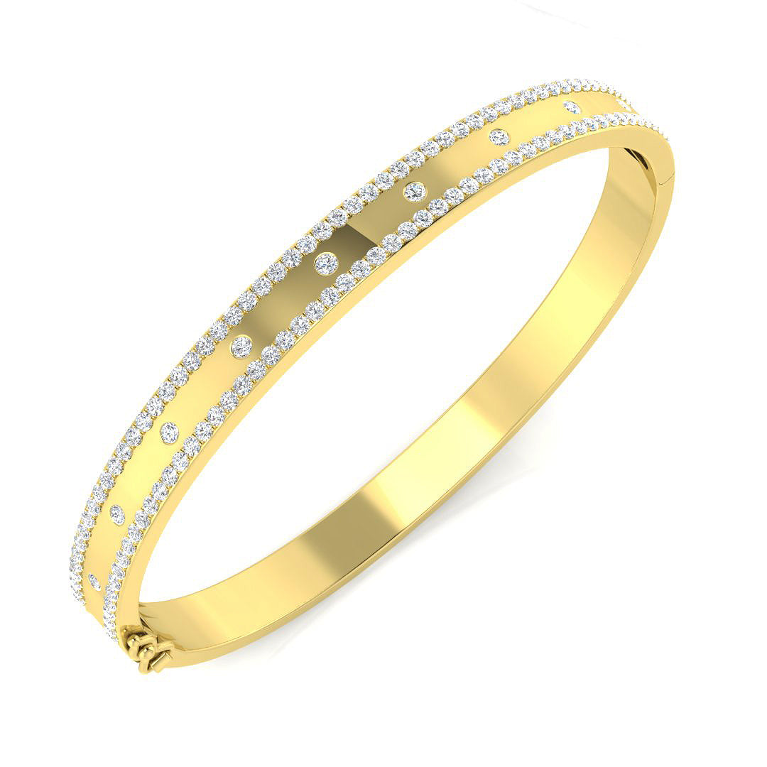 Round Diamond Bangle