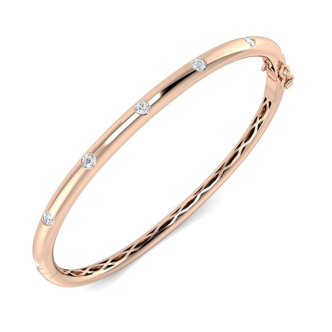 Round Diamond Bangle
