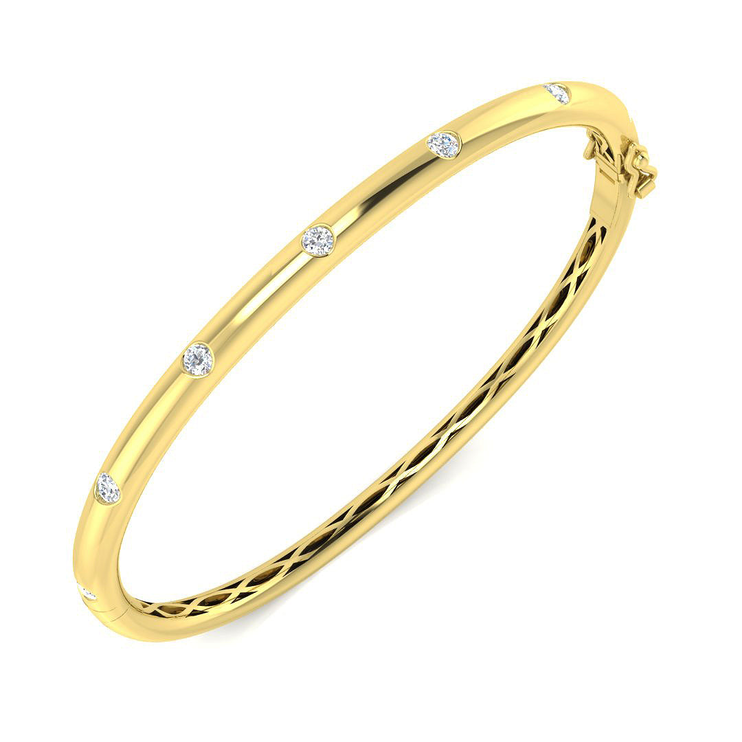 Round Diamond Bangle