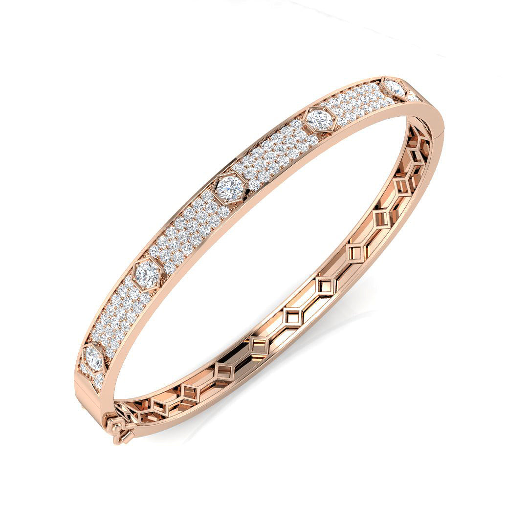 Round Diamond Bangle