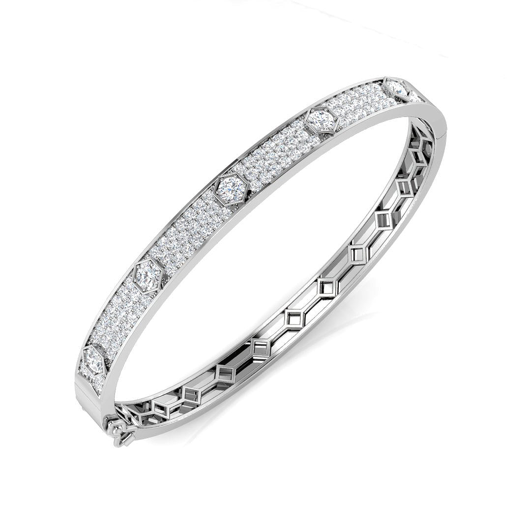 Round Diamond Bangle