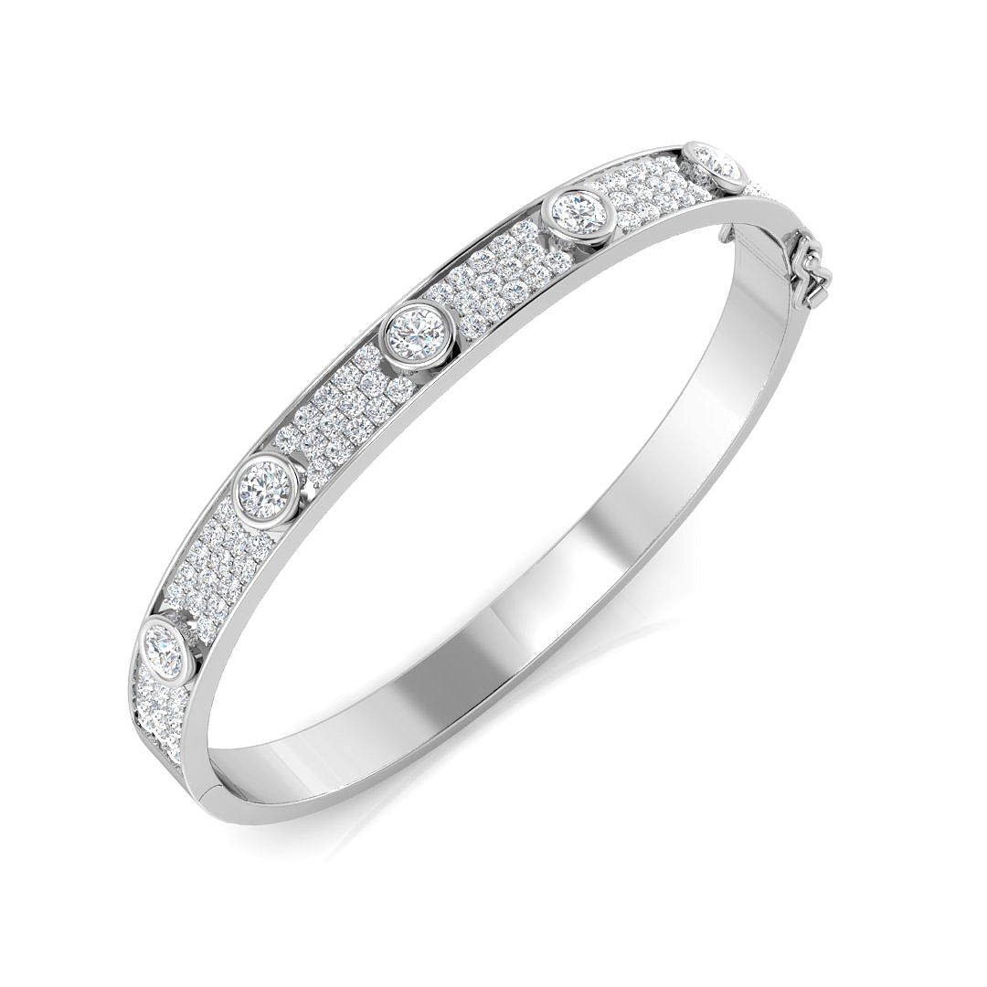 Round Diamond Bangle
