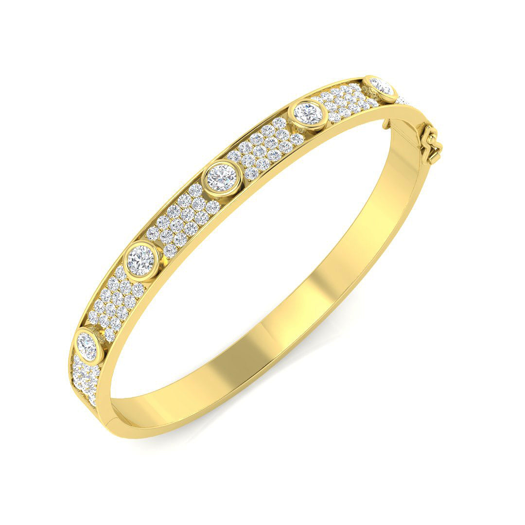 Round Diamond Bangle