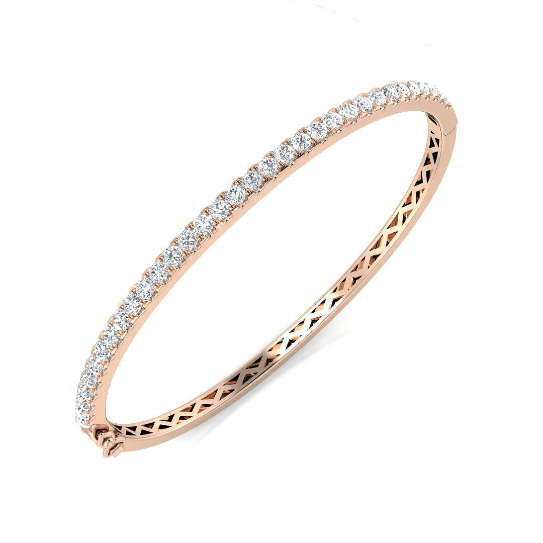 Round Diamond Bangle