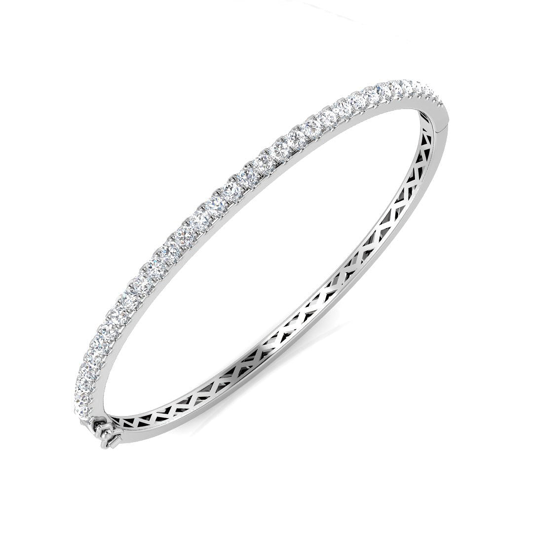 Round Diamond Bangle