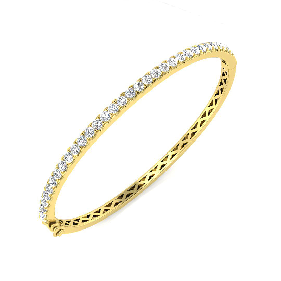 Round Diamond Bangle
