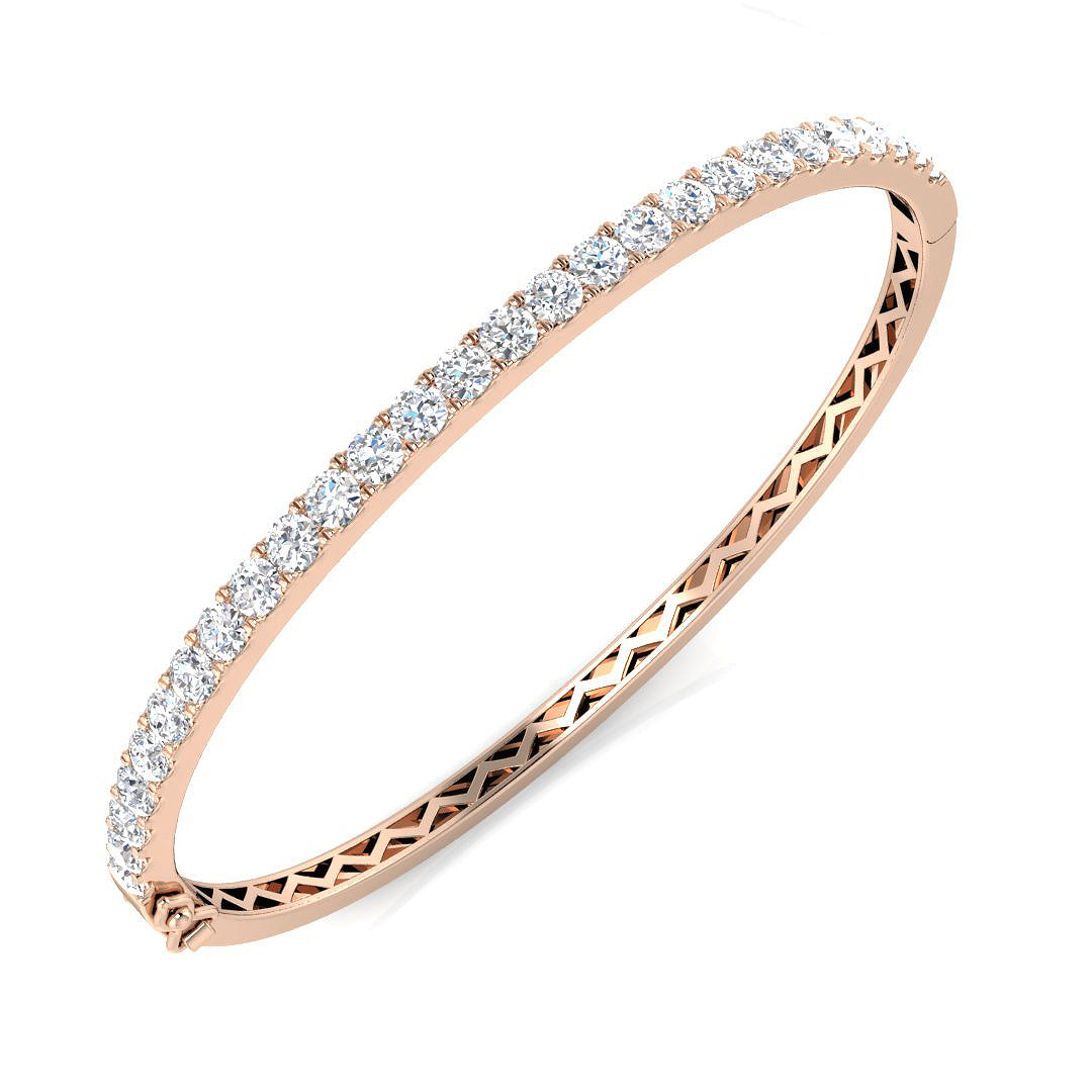Round Diamond Bangle