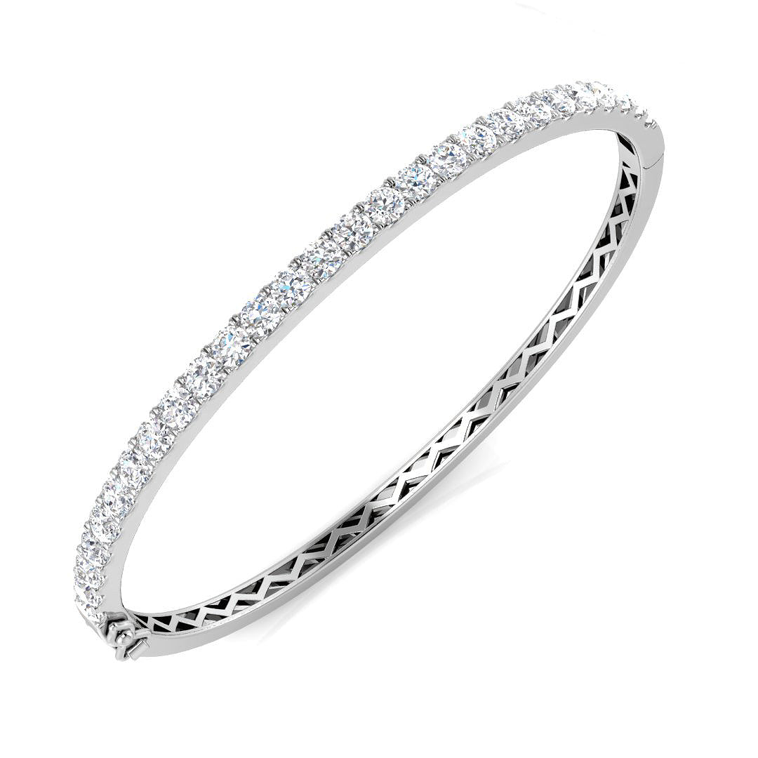 Round Diamond Bangle