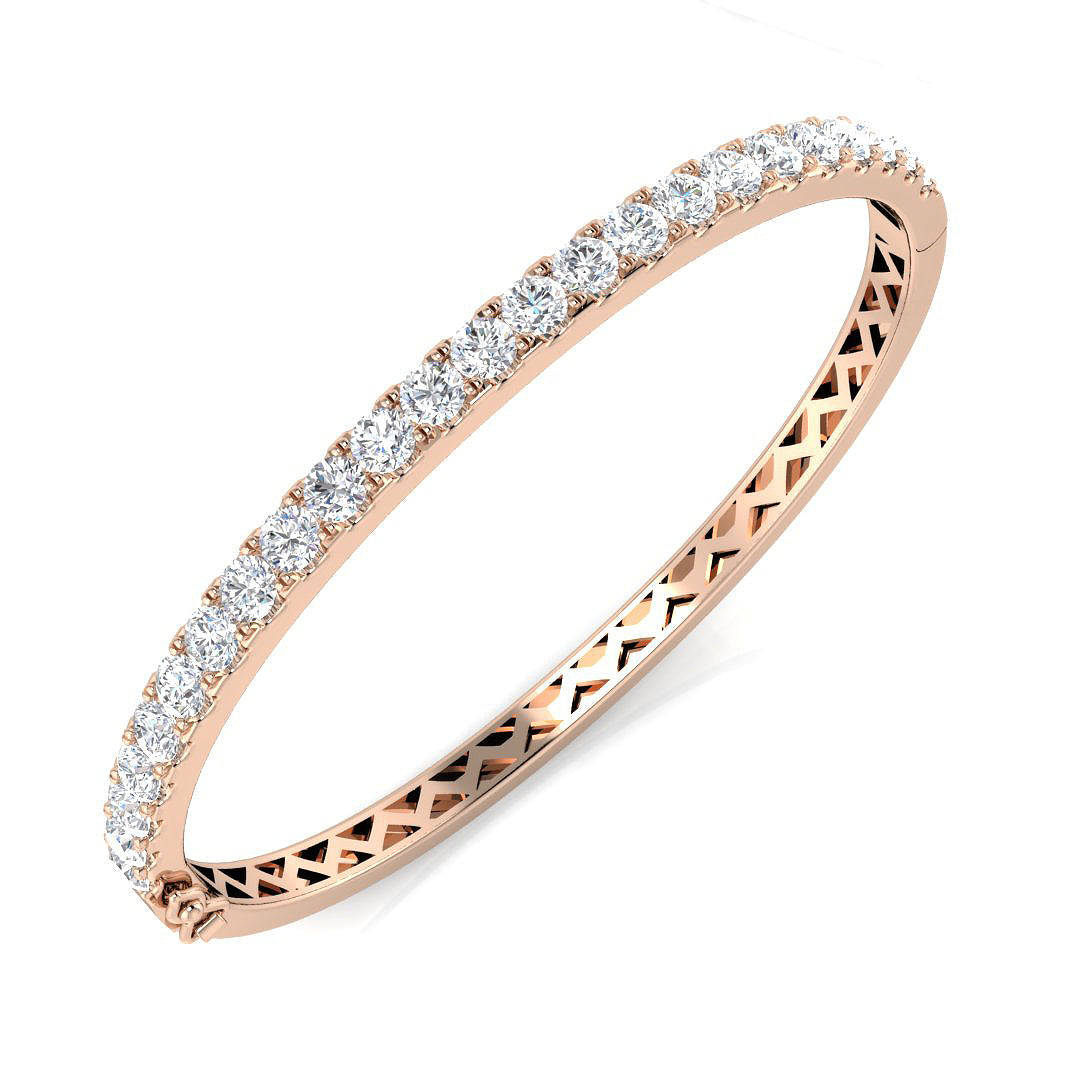 Round Diamond Bangle