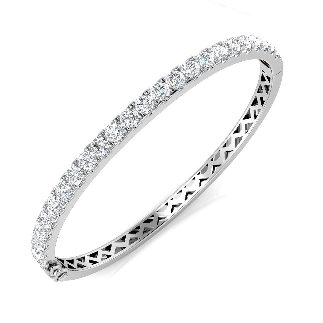 Round Diamond Bangle