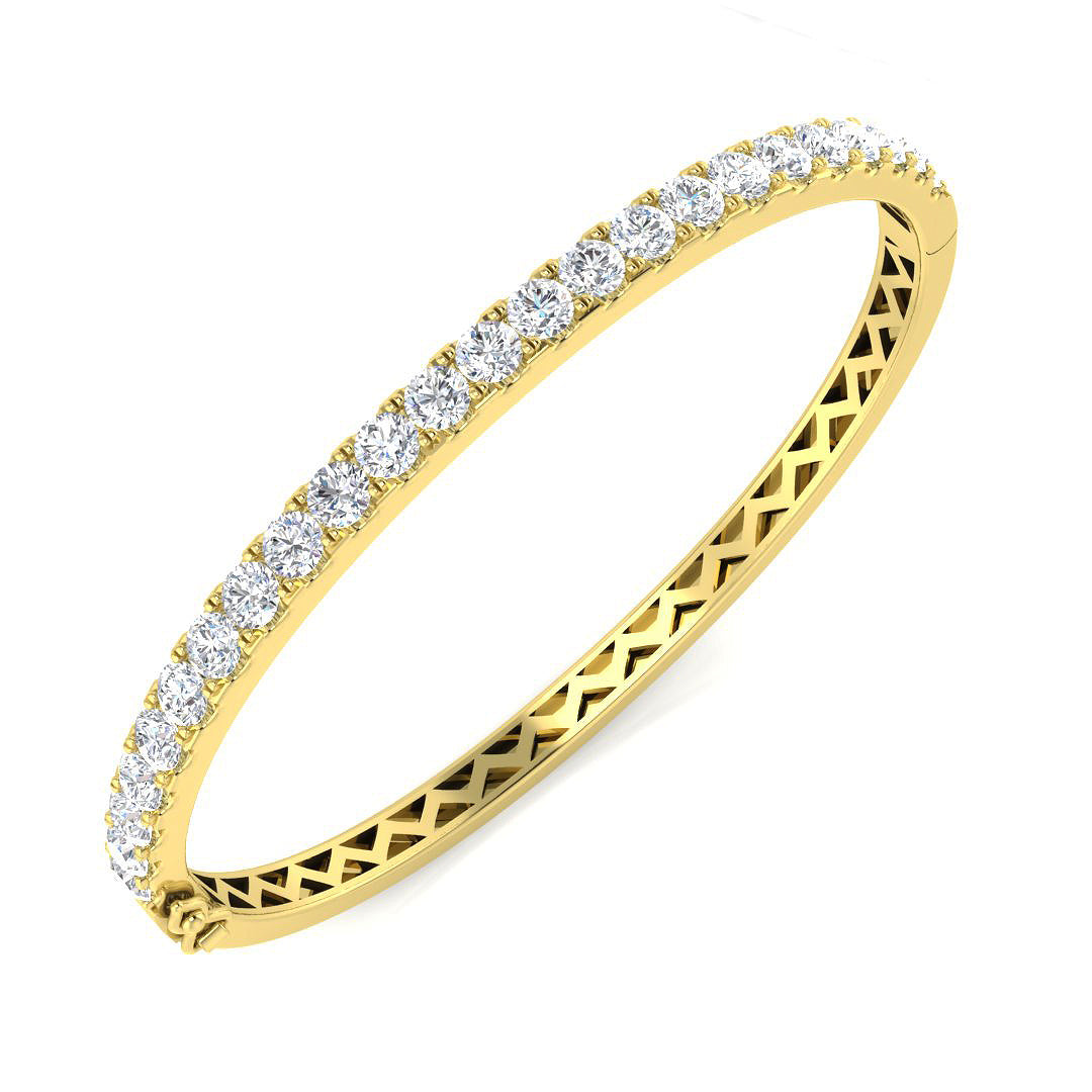 Round Diamond Bangle