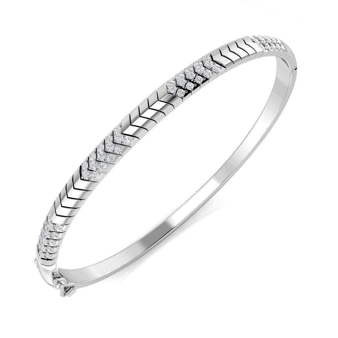 Round Diamond Bangle