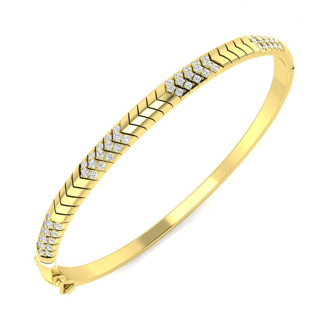 Round Diamond Bangle