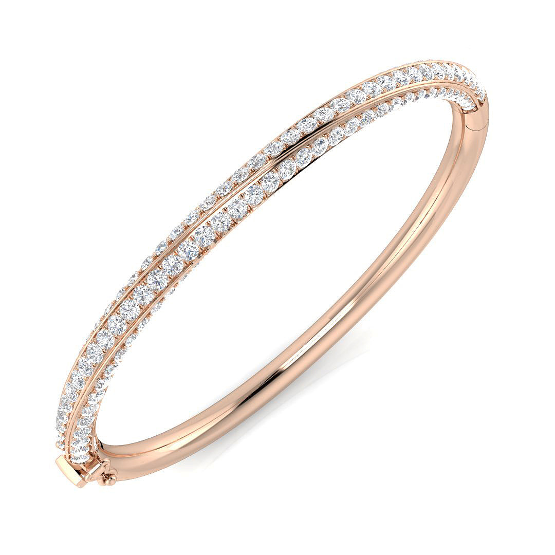 Round Diamond Bangle