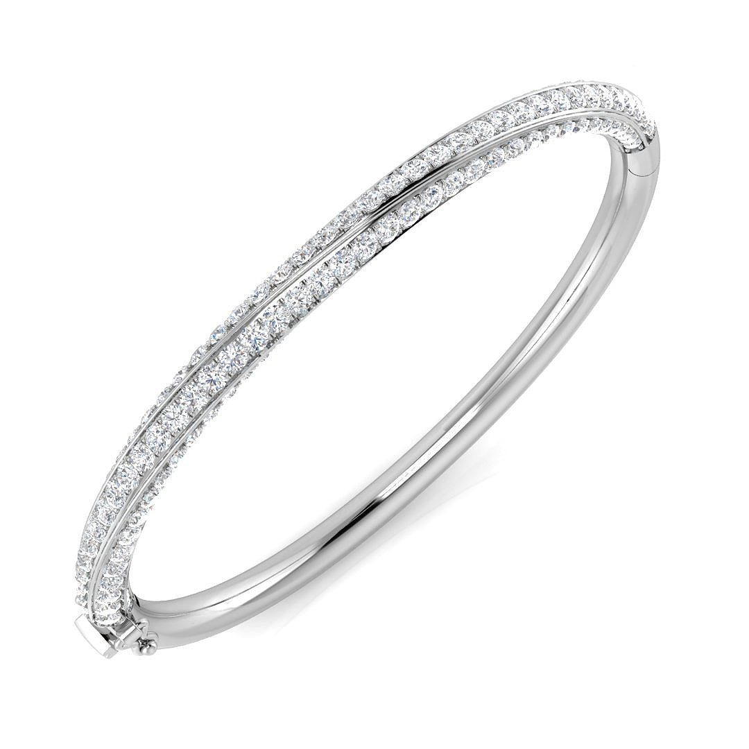 Round Diamond Bangle