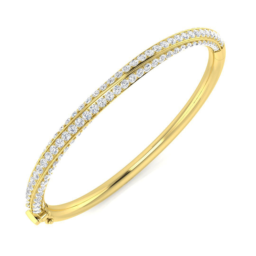 Round Diamond Bangle