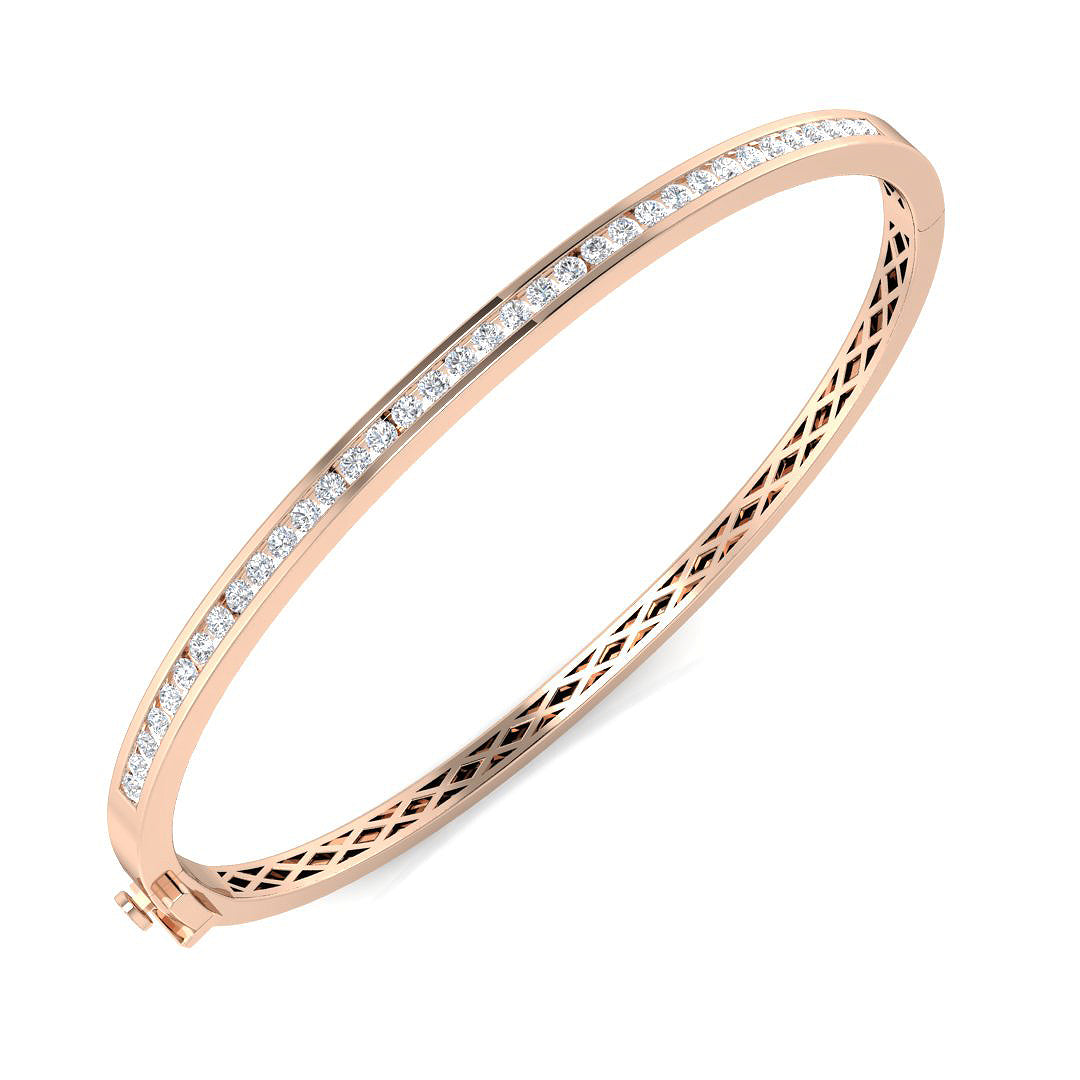 Round Diamond Bangle