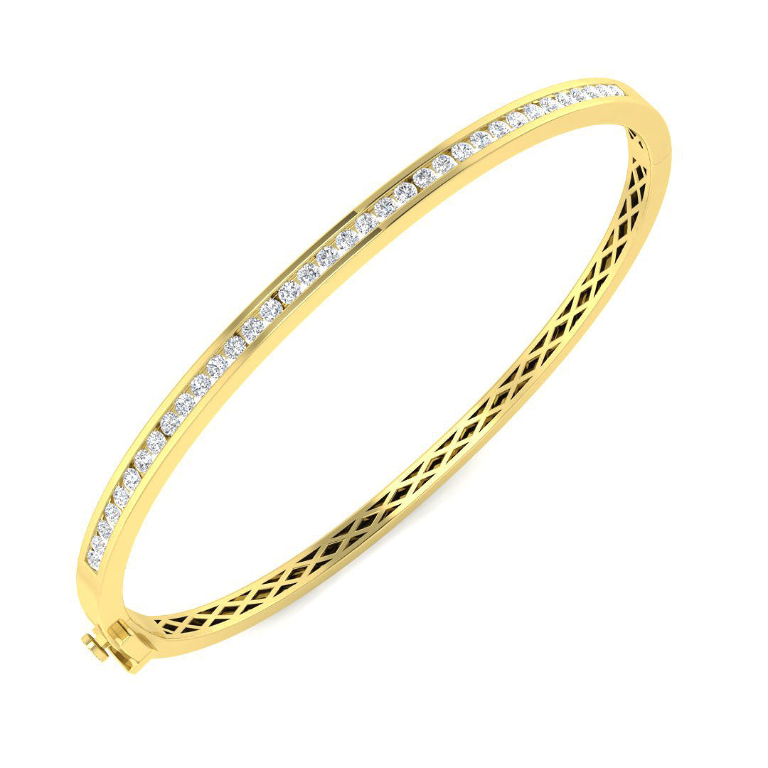 Round Diamond Bangle