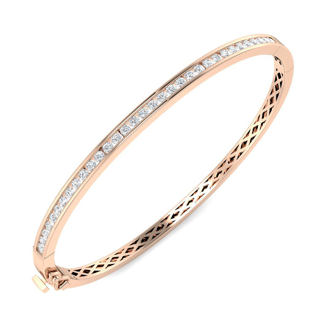 Round Diamond Bangle