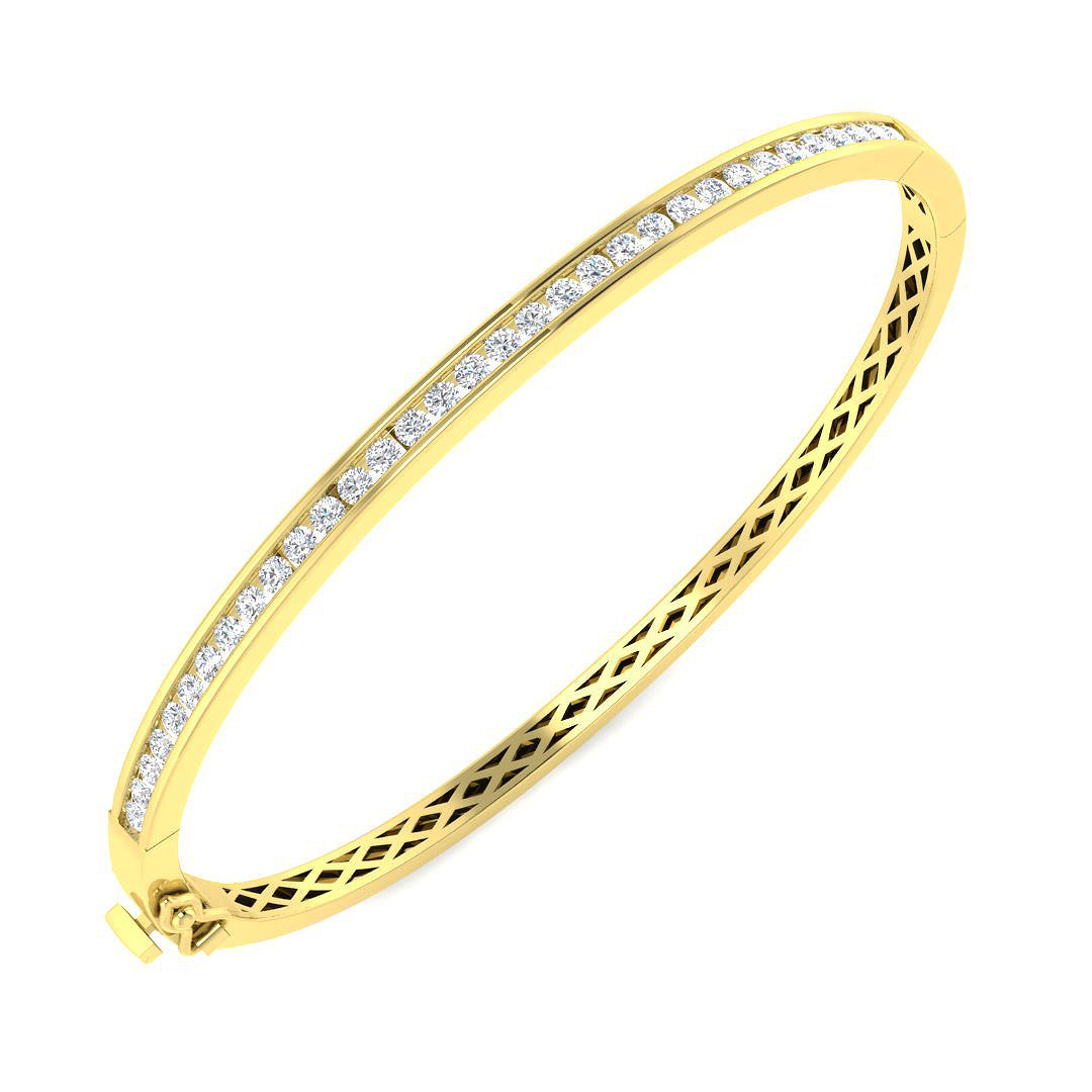 Round Diamond Bangle