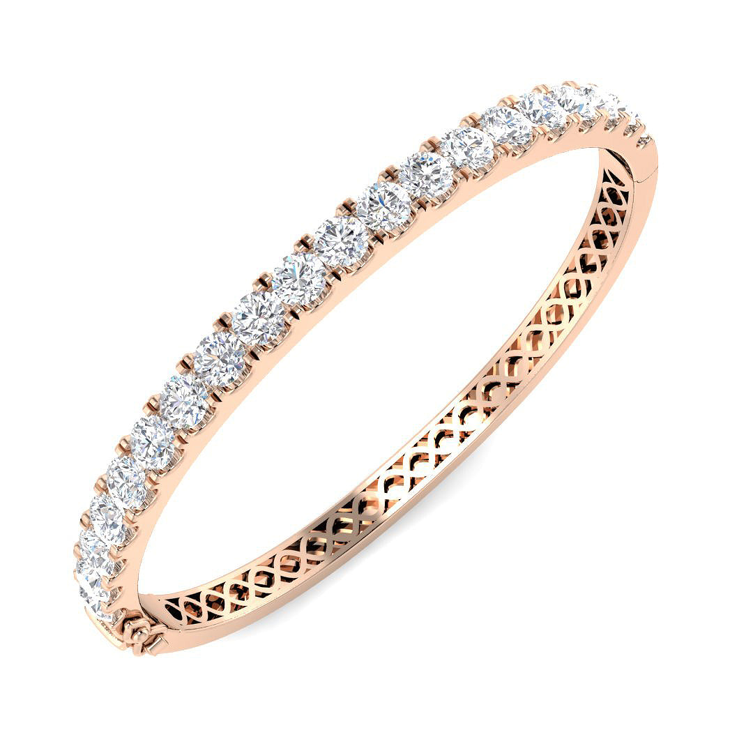 Round Diamond Bangle
