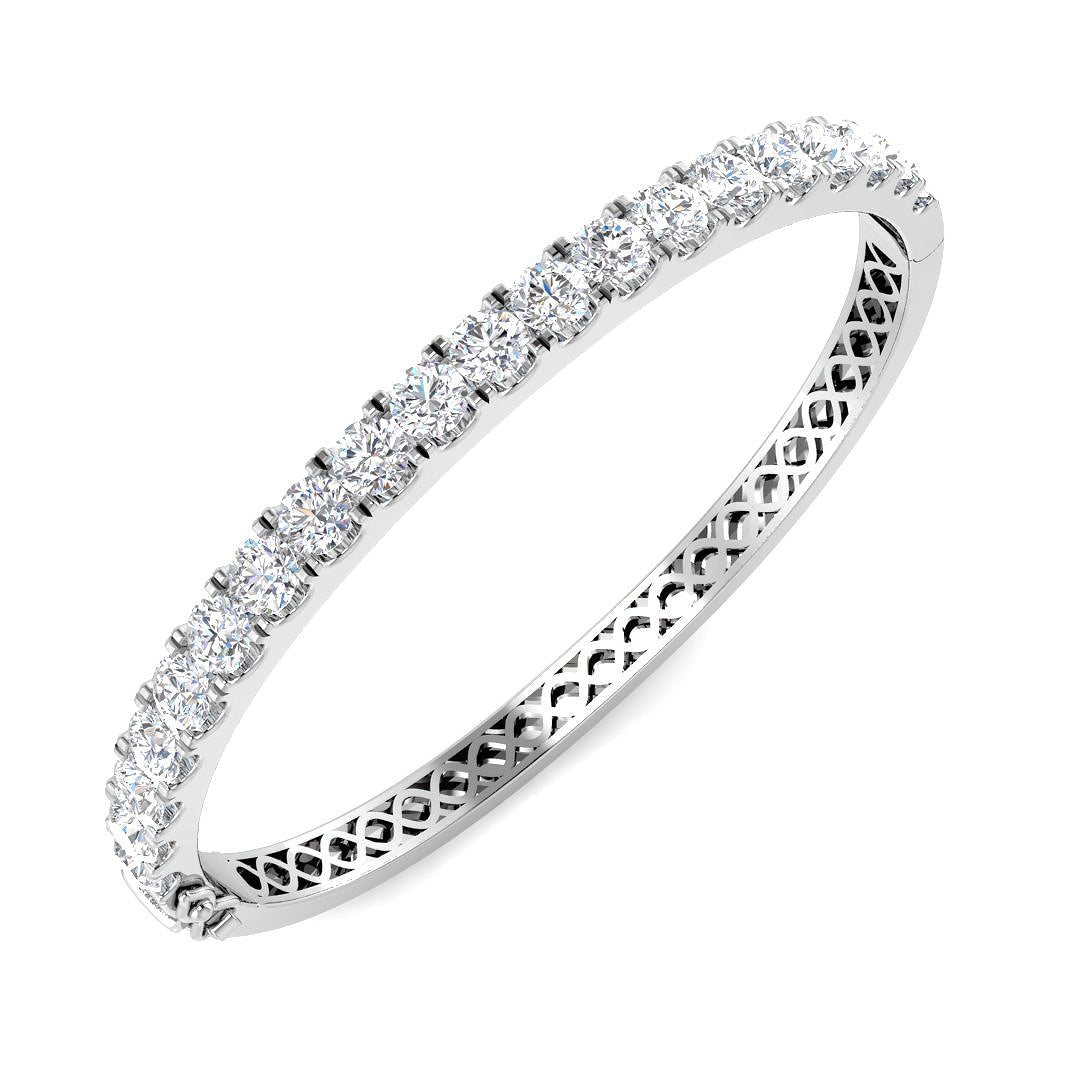 Round Diamond Bangle