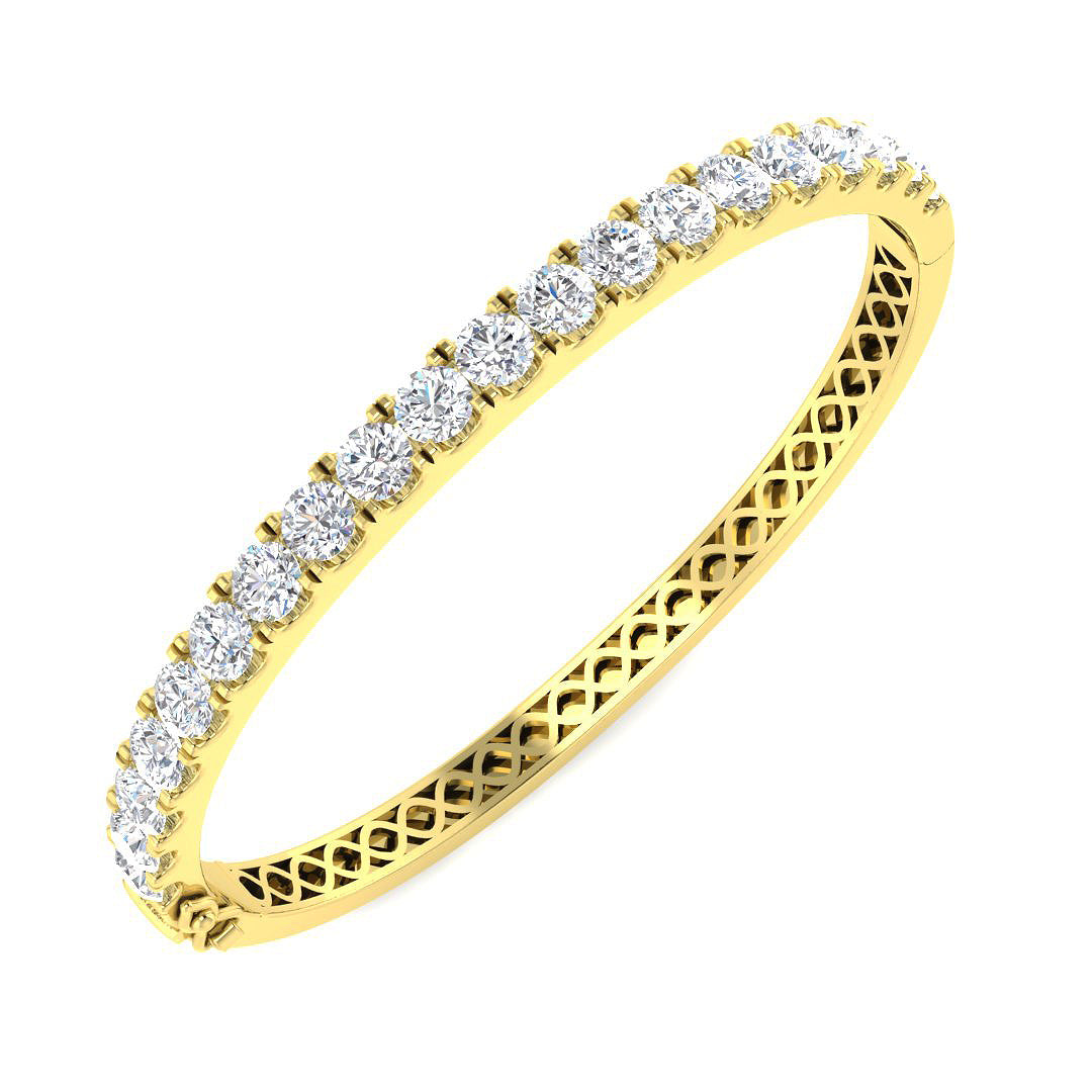 Round Diamond Bangle