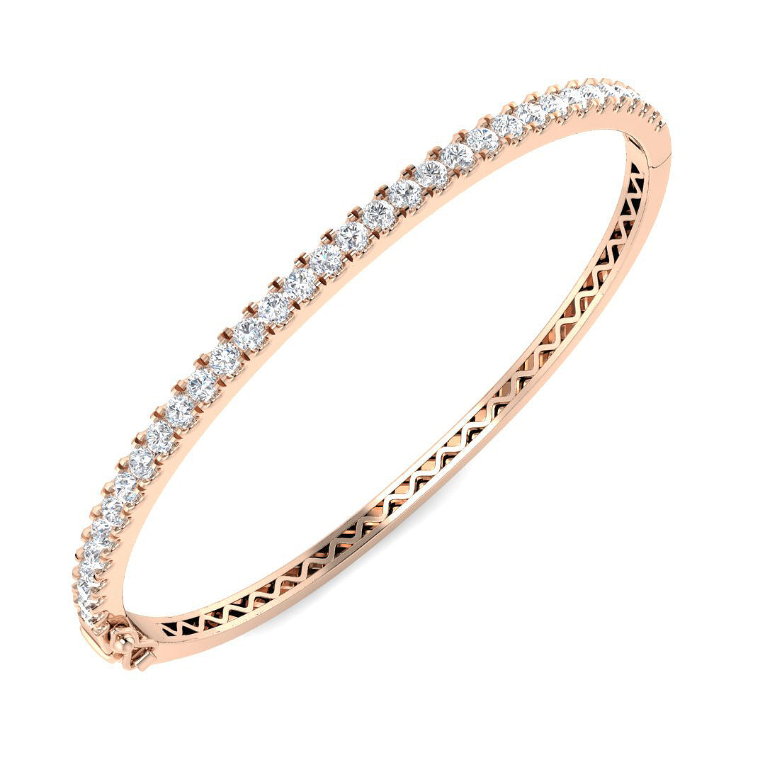 Round Diamond Bangle